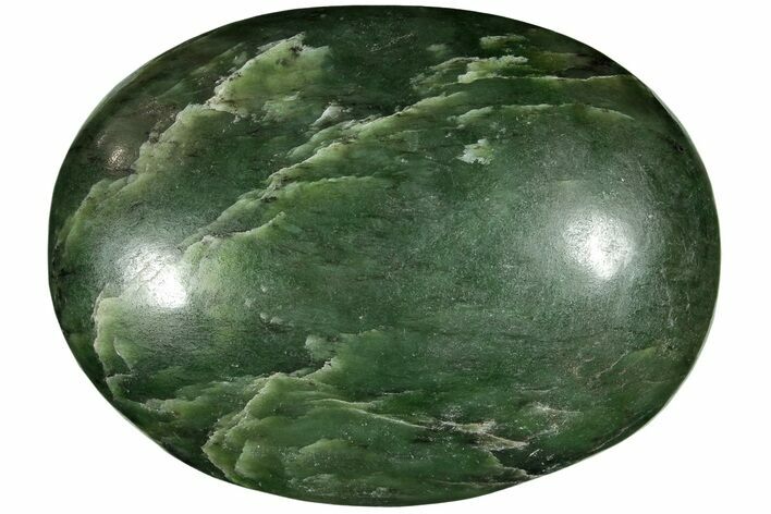 Polished Jade (Nephrite) Palm Stone - Afghanistan #221011